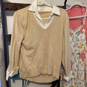 Brown sweater with coller